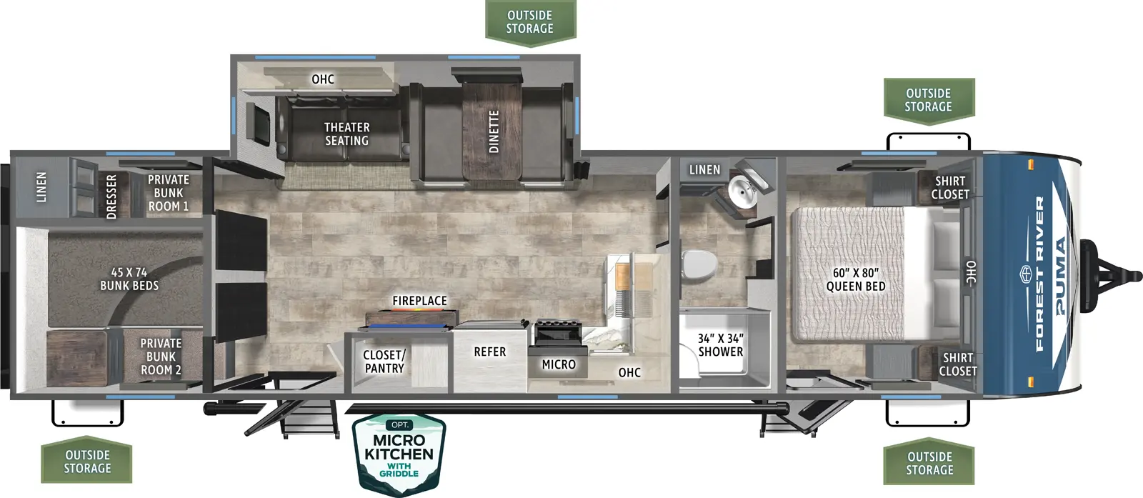 Puma 337BH Floorplan